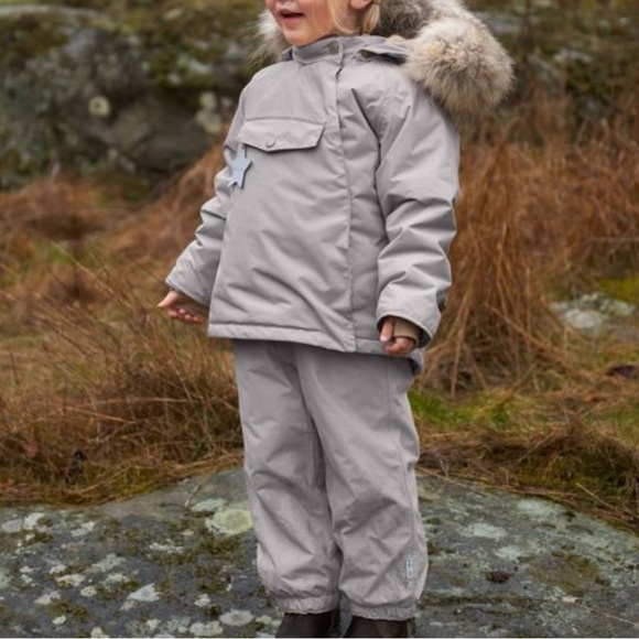 NWT. Mini A Ture Kids Wang Faux Fur Jacket, Evening Rose, Size 3y - Picture 2 of 8